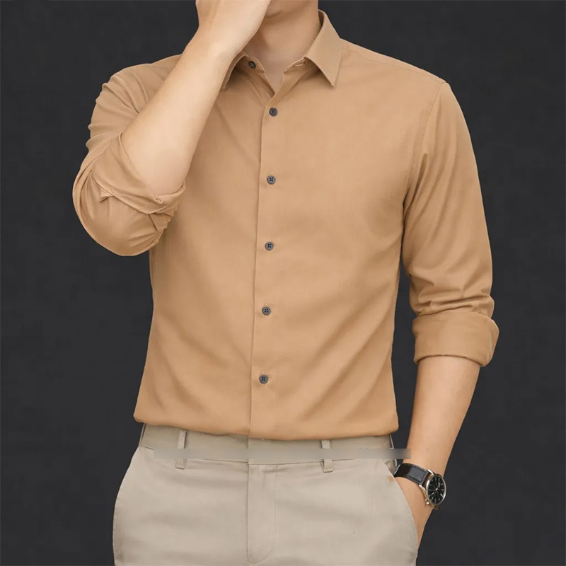 Picture of China Fabric Men’s Shirt — Smart Look, Zero Iron Hassle!-Clothing Size-M, Color-ASH