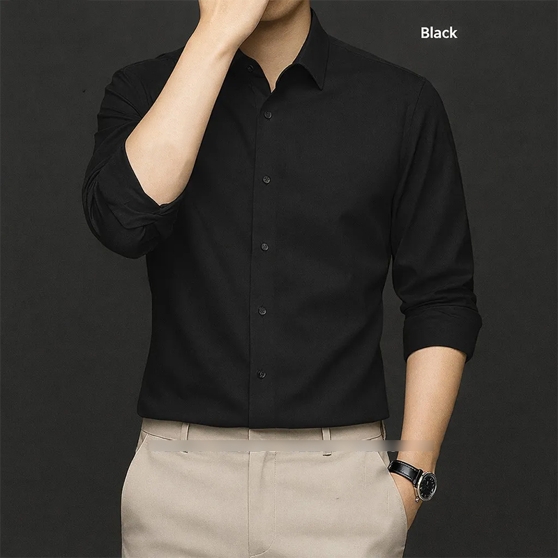 Picture of China Fabric Men’s Shirt — Smart Look, Zero Iron Hassle!-Clothing Size-M, Color-ASH
