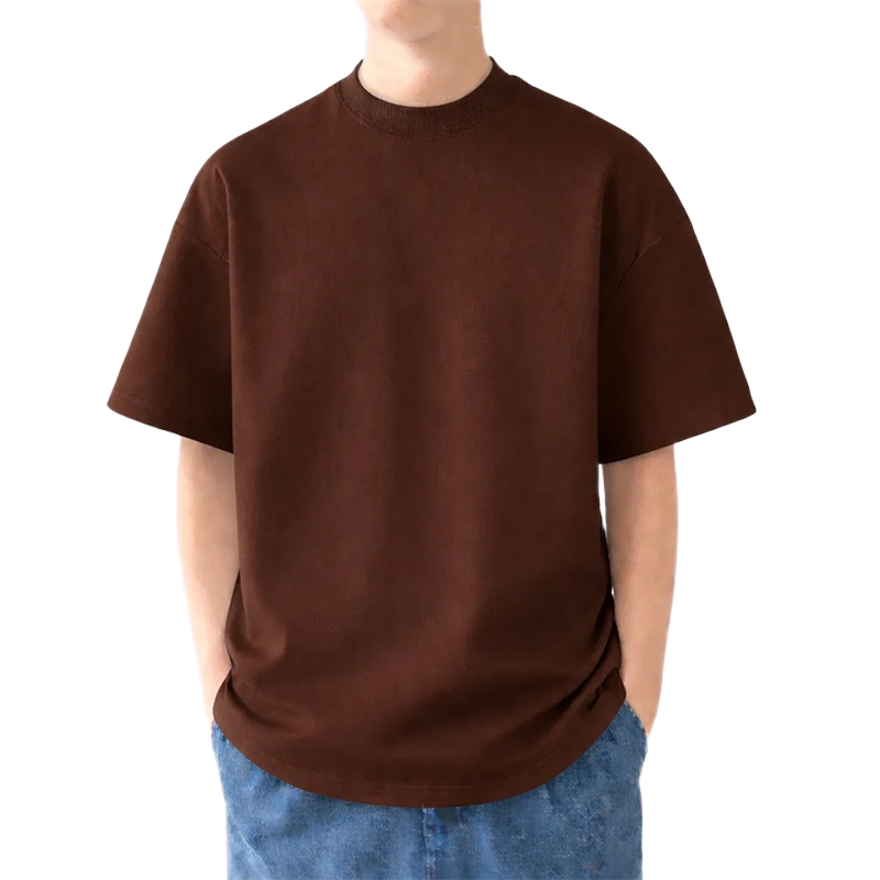 Picture of Trendy Drop Shoulder T-Shirt-Clothing Size-M, Color-Ash