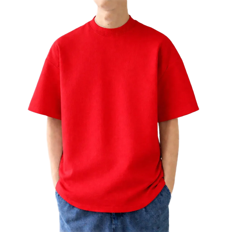 Picture of Trendy Drop Shoulder T-Shirt-Clothing Size-M, Color-Orange