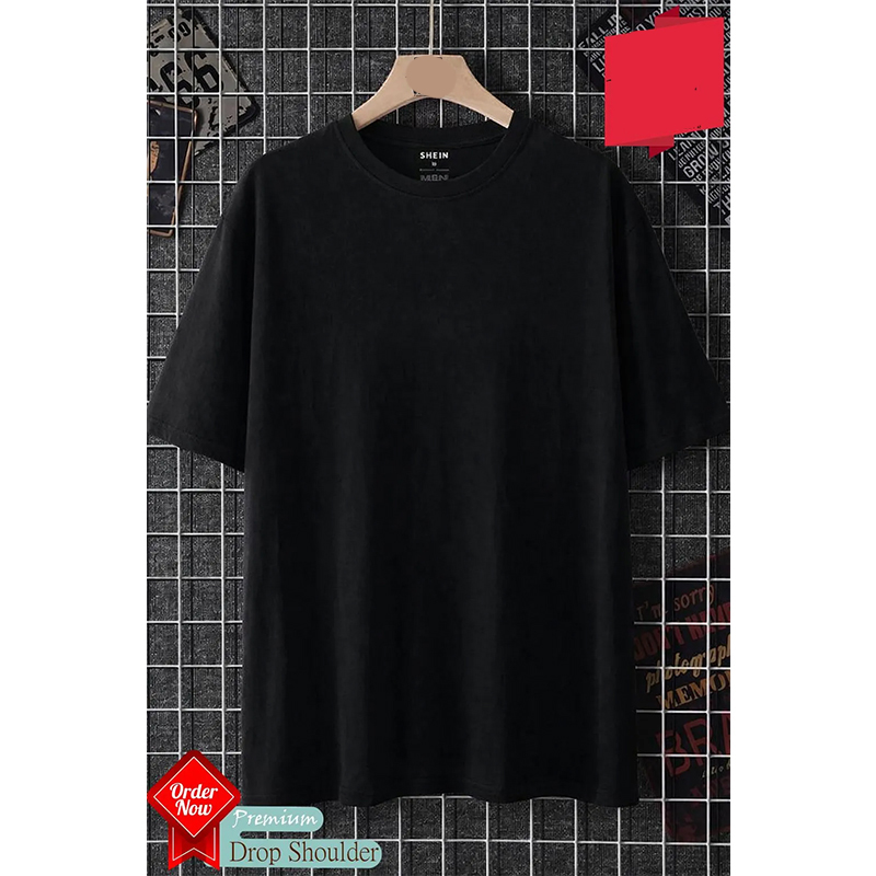 Picture of Trendy Drop Shoulder T-Shirt-Clothing Size-M, Color-Ash