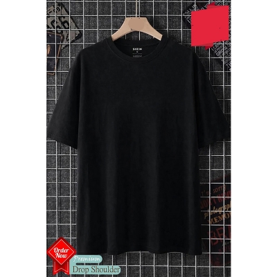 Picture of Trendy Drop Shoulder T-Shirt-Clothing Size-M, Color-Ash