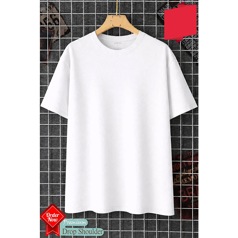 Picture of Trendy Drop Shoulder T-Shirt-Clothing Size-M, Color-Orange