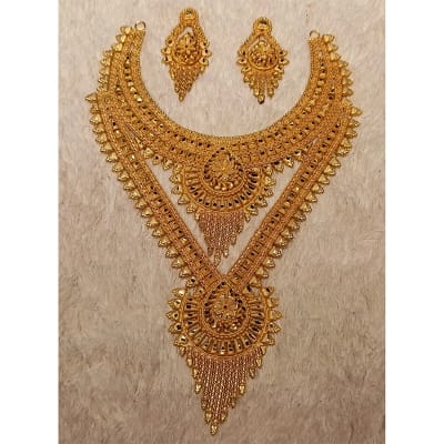 Picture of Gold Plated sita har Jewellery Necklace Set For girls – necklace