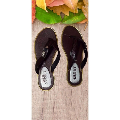 Picture of Ladies Flat pu Sandals for Women - Black
