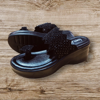 Picture of Exclusive high heeled ladies sandals Black
