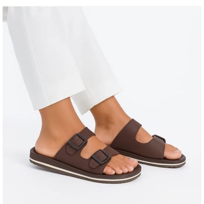 Picture of Adda men's buckle sandals for office & casual wear Multicolor