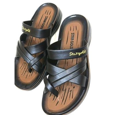 Picture of Artificial Leather Fashionable  Men's Outdoor Sandals Black