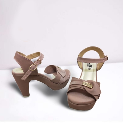 Picture of Eid Exclusive high heeled belt ladies sandals Cream