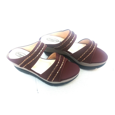 Picture of Exclusive High Heeled Ladies Sandals Shoe For Women Coffee