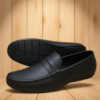 Picture of Stylish Exclusive Best Waterproof Hiking Rubber Black Shoe for men Black