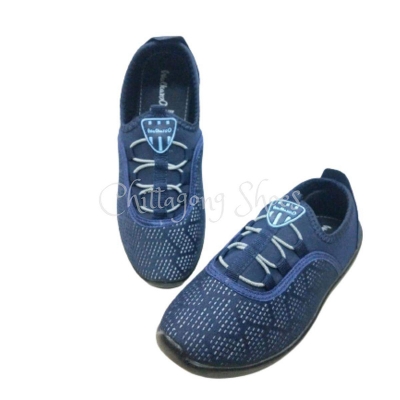 Picture of Comfortable Ladies Casual Shoes Soft Leather Slip-On Breathable Lace-Up Loafers Flat Heel Fashionable Footwear Blue
