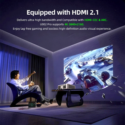 Picture of AUN U002 Pro TOF Laser Auto Focus Dustproof Android 13 Projector ROM 32GB 3D MINI Theater Online Movie Full HD 1080P LED 4K Support Video Projector Home Cinema