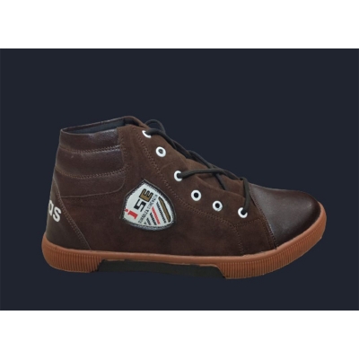 Picture of PU comfortable Mens Boot Shoes Dark Brown