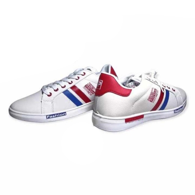 Picture of Panda Men's Fashionable Casual White Sneakers - Shoe for Men Red White