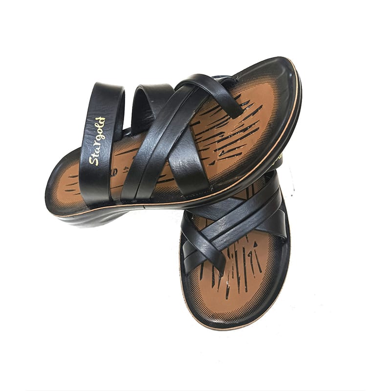 Picture of Artificial Leather Fashionable  Men's Outdoor Sandals Black