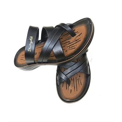 Picture of Artificial Leather Fashionable  Men's Outdoor Sandals Black