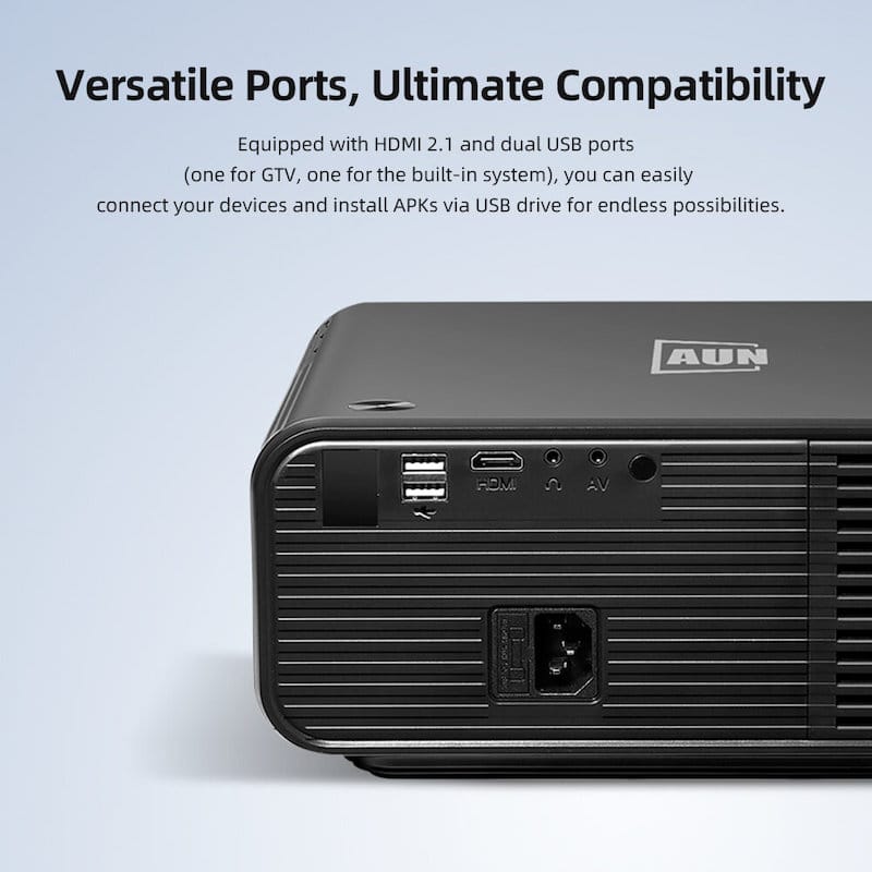Picture of AUN U001 Pro Projector Full HD 1920x1080P 4K Support Genuine Android TV 14 Widevine L1 Gemini AI Home Theater