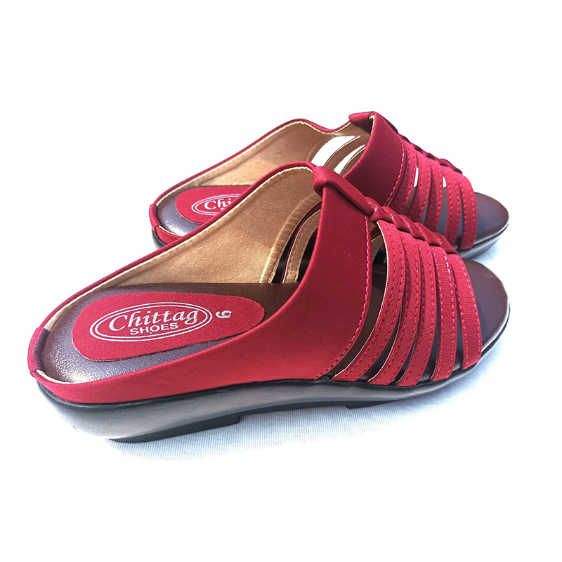 Picture of Comfortable high heeled  female sandals Maroon