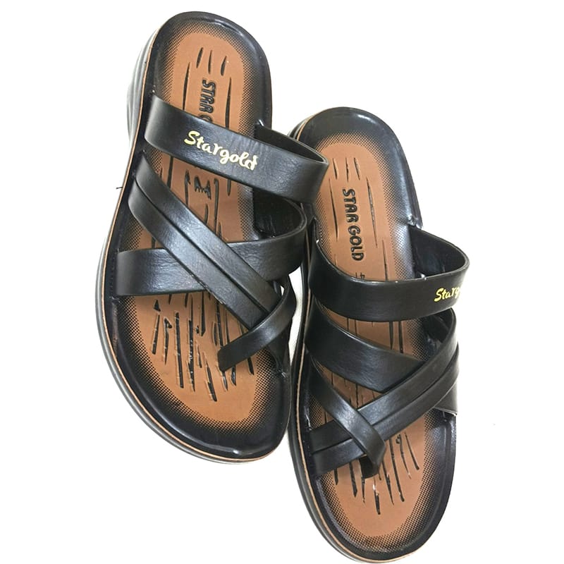 Picture of Artificial Leather Fashionable  Men's Outdoor Sandals Black