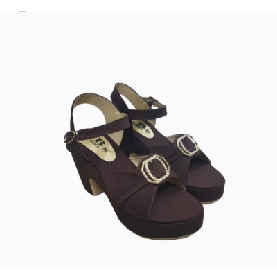 Picture of Eid Exclusive high heeled belt ladies sandals Coffee