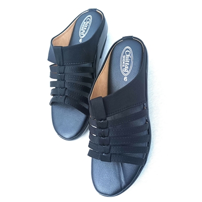 Picture of Ladies Fashion Hill Sandal Black