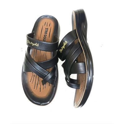Picture of Artificial Leather Fashionable  Men's Outdoor Sandals Black