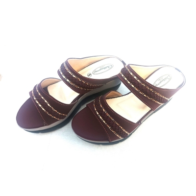 Picture of Exclusive High Heeled Ladies Sandals Shoe For Women Coffee