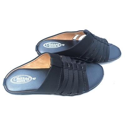 Picture of Ladies Fashion Hill Sandal Black
