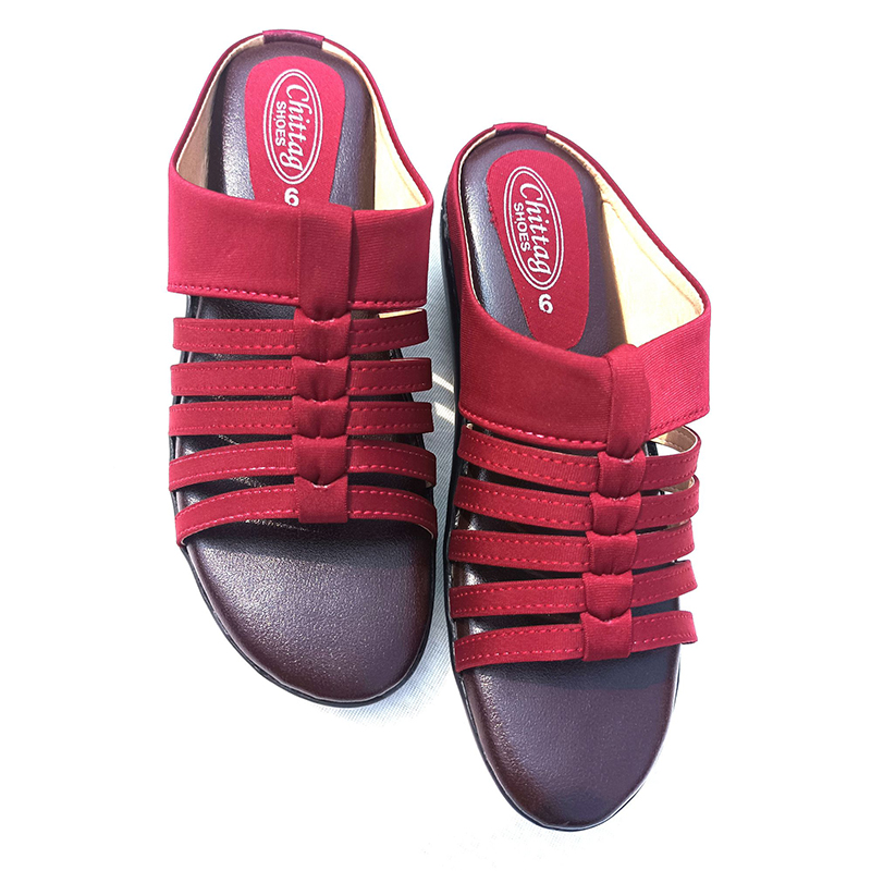 Picture of Comfortable high heeled  female sandals Maroon