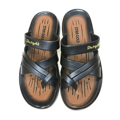 Picture of Artificial Leather Fashionable  Men's Outdoor Sandals Black
