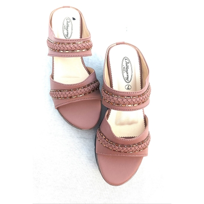 Picture of Exclusive High Heeled Ladies Sandals Shoe For Women Pink