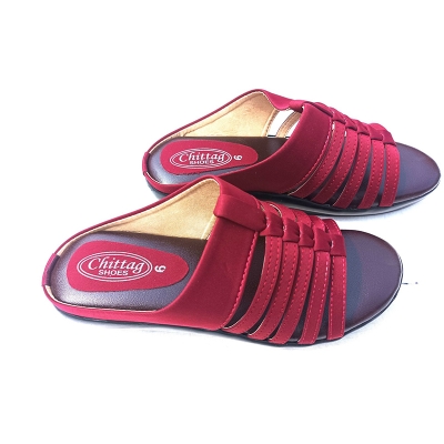 Picture of Comfortable high heeled  female sandals Maroon