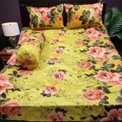 Picture of King Size Twil Fabric Cotton Bedsheet with Side pillow Cover BT-479