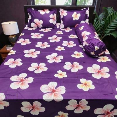 Picture of King Size Twil Fabric Cotton Bedsheet with Side pillow Cover BT-503