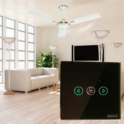 Picture of TechLimb Smart WiFi Fan Switch with Touch & Remote Control - Black