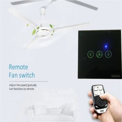 Picture of TechLimb Smart WiFi Fan Switch with Touch & Remote Control - Black