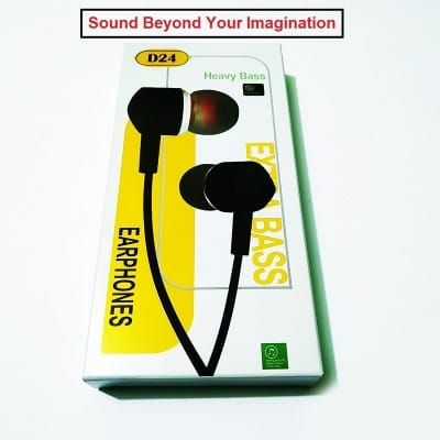 Picture of D24 Extra Bass Wired Earphone with Mic & Control - TechLimb