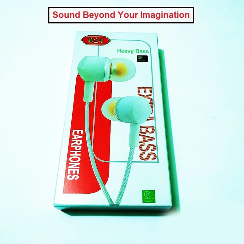 Picture of D24 Extra Bass Wired Earphone with Mic & Control - TechLimb