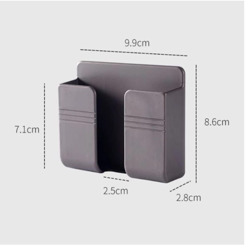 Picture of TechLimb Punch-Free Wall Mounted Remote & Phone Holder - Black