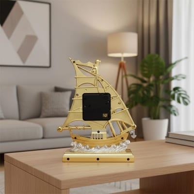 Picture of TechLimb Vintage Ship Table Alarm Clock - Yellow