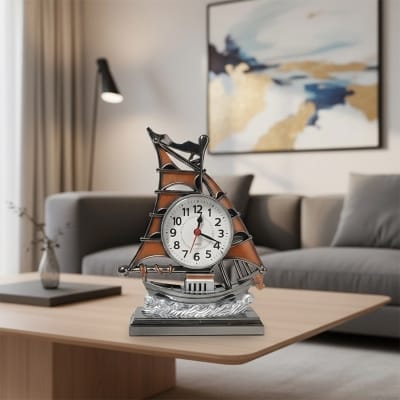 Picture of TechLimb Vintage Ship Table Alarm Clock - Yellow