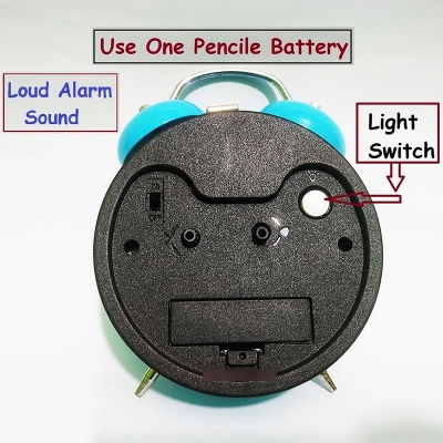 Picture of TechLimb Vintage Full Metal Dual Bell Alarm Clock 10x18cm - White