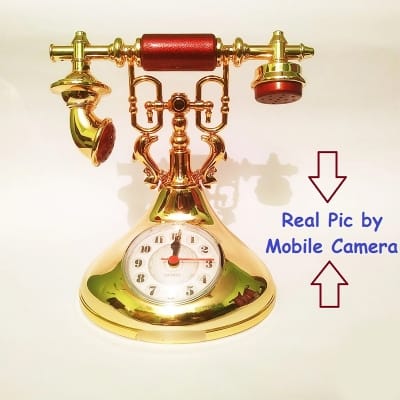 Picture of TechLimb Retro Vintage Telephone Model Alarm Clock - Gold
