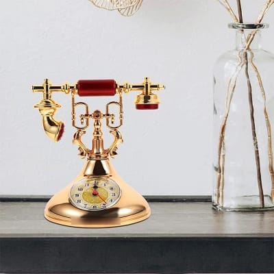 Picture of TechLimb Retro Vintage Telephone Model Alarm Clock - Gold