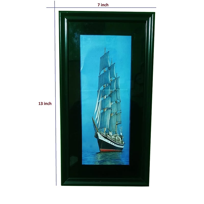 Picture of Ocean Serenity Sailboat Wall Art for Home & Office - Yellow