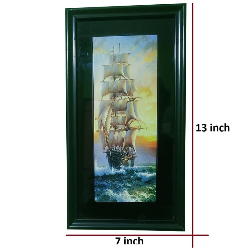 Picture of Ocean Serenity Sailboat Wall Art for Home & Office - Yellow