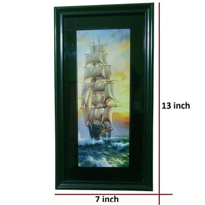 Picture of Ocean Serenity Sailboat Wall Art for Home & Office - Yellow