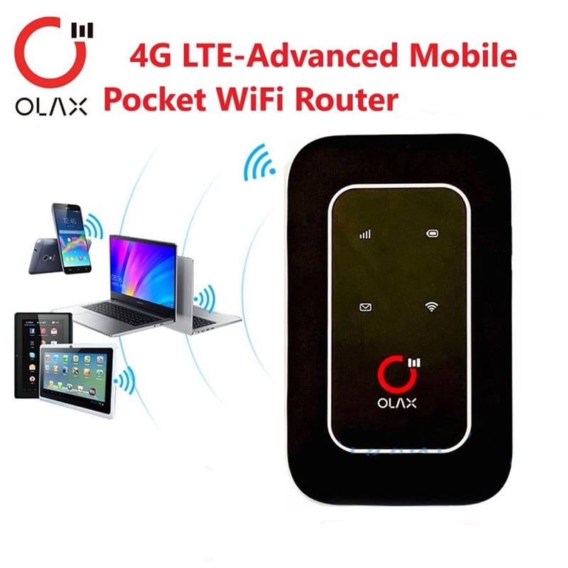 Picture of OLAX WD680 Elite-5 4G LTE Pocket Router 150Mbps 2100mAh - Black