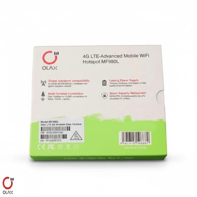 Picture of OLAX MF980L 4G LTE Pocket Router 150Mbps 2100mAh - White